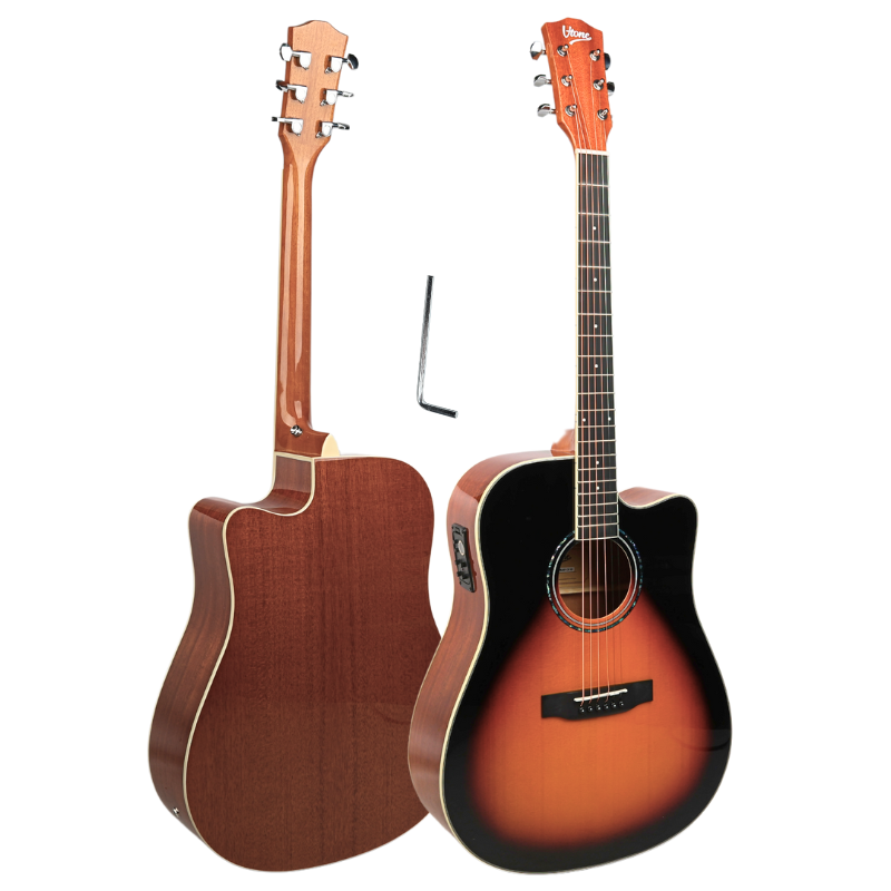 V-TONE VEAG1 CE VS guitarra electroacústica 4/4 dreadnought cutaway sunburst