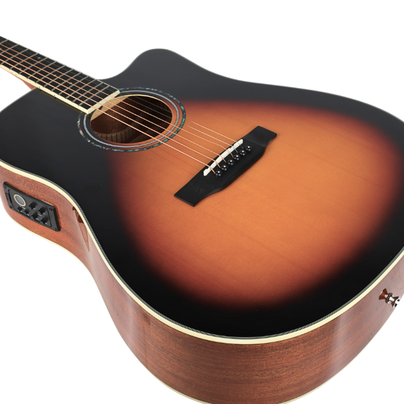 V-TONE VEAG1 CE VS guitarra electroacústica 4/4 dreadnought cutaway sunburst