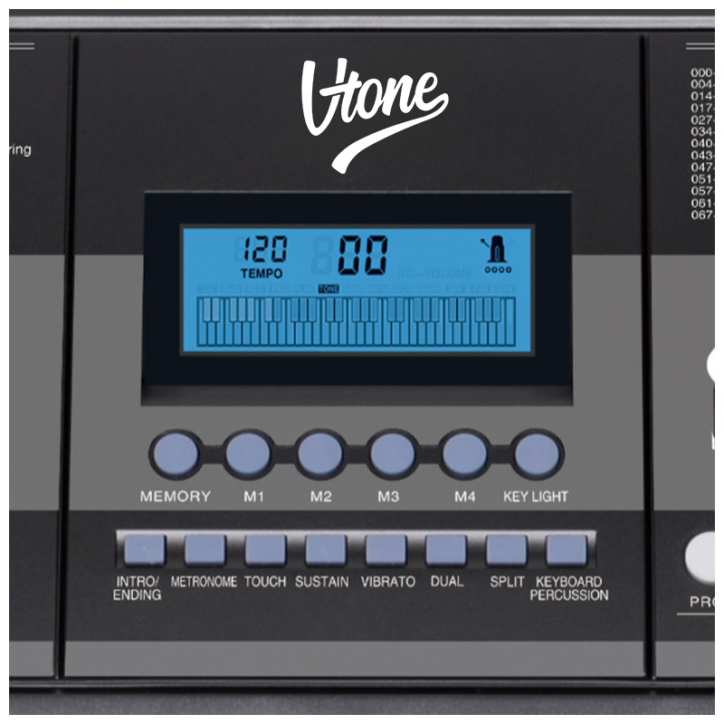V-TONE VK-500 61L teclados – 61 teclas con función de aprendizaje LED para niños y principiantes