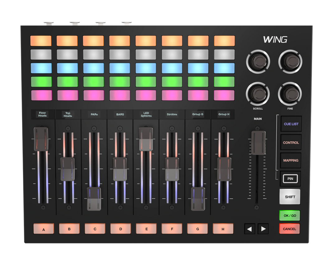Wolfmix WING – Consola de iluminación DMX profesional y expansión W1