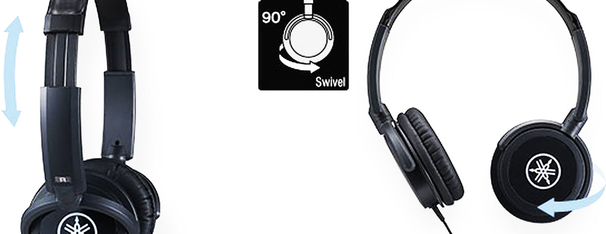 Yamaha HPH-100B Auriculares de Estudio On-Ear (Negro)