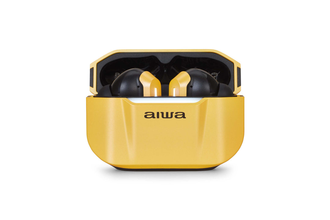 Aiwa ETWS-330YL auriculares TWS, Amarillo