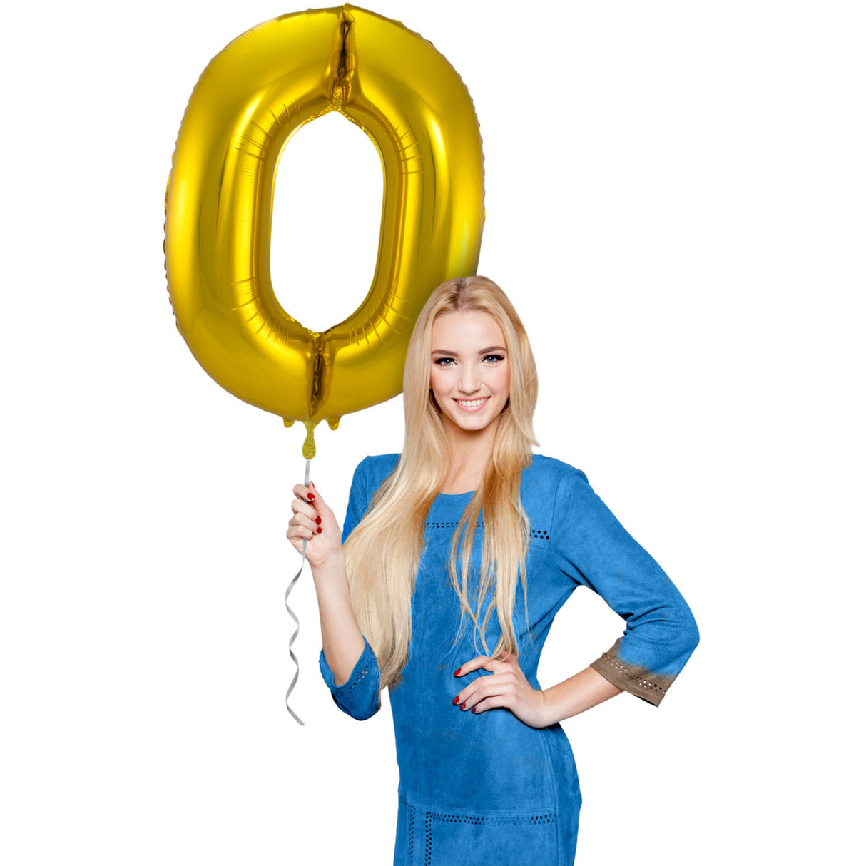 Globo de Foil Número 0 (Oro, 86 cm)