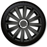 Juego de tapacubos negros Spyder Pro de 16"