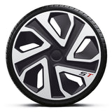 18" ST conjunto de tapacubos plateados