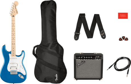 Fender Stratocaster Guitarra eléctrica Startpakke (Lake Placid Blue)