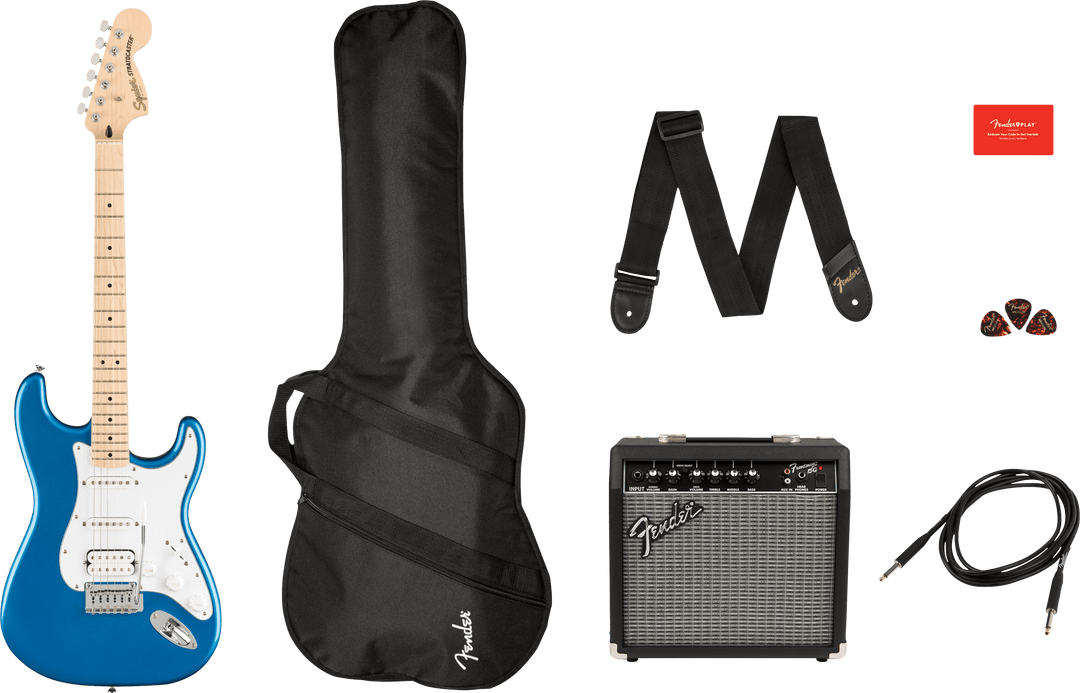 Fender Stratocaster Guitarra eléctrica Startpakke (Lake Placid Blue)