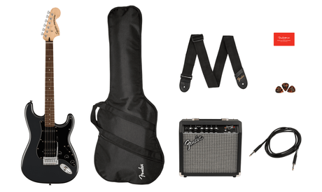 Fender Stratocaster Guitarra eléctrica Startpakke (Frost Metallic)