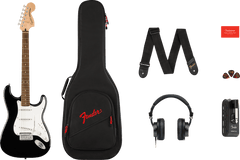 Fender Stratocaster Mustang Guitarra eléctrica Startpakke (Black)