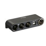 Toma de corriente con 4 salidas y USB 12/24v
