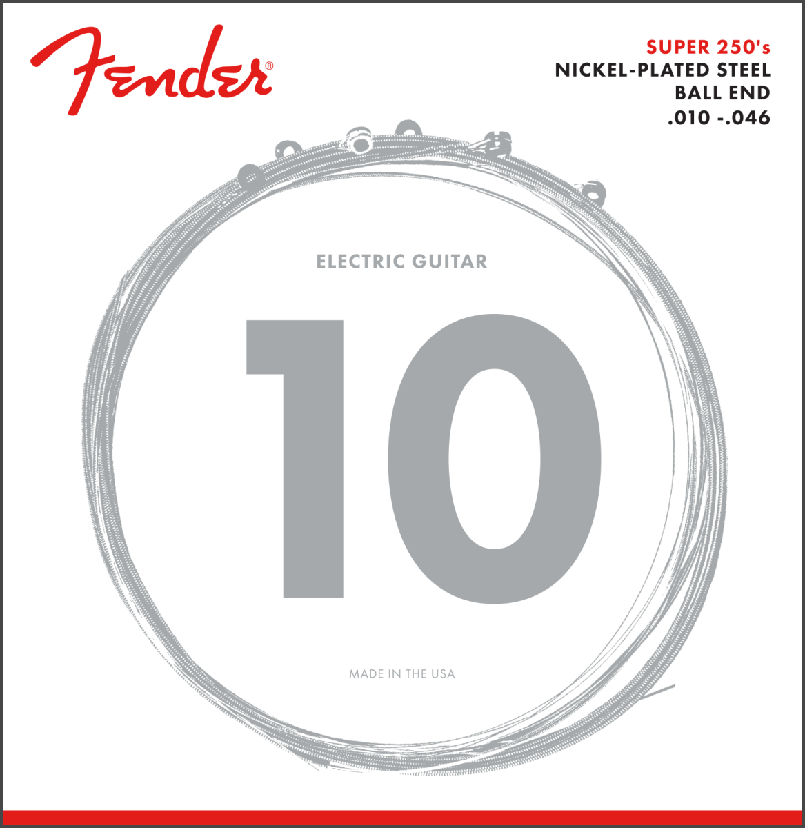 Fender Super 250 Guitar Strings .010-.046