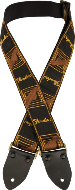 Fender Legacy Vintage Correa de Guitarra (Black/Yellow/Brown, 2")