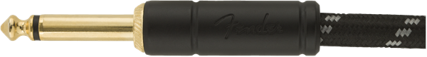 Fender Deluxe Cable de Guitarra Conector en Ángulo (Black Tweed, 4,5m)