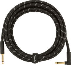 Fender Deluxe Cable de Guitarra Conector en Ángulo (Black Tweed, 4,5m)