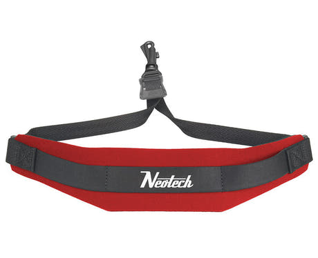 Correa para saxofón Neotech Soft Sax estándar, roja, gancho de plástico