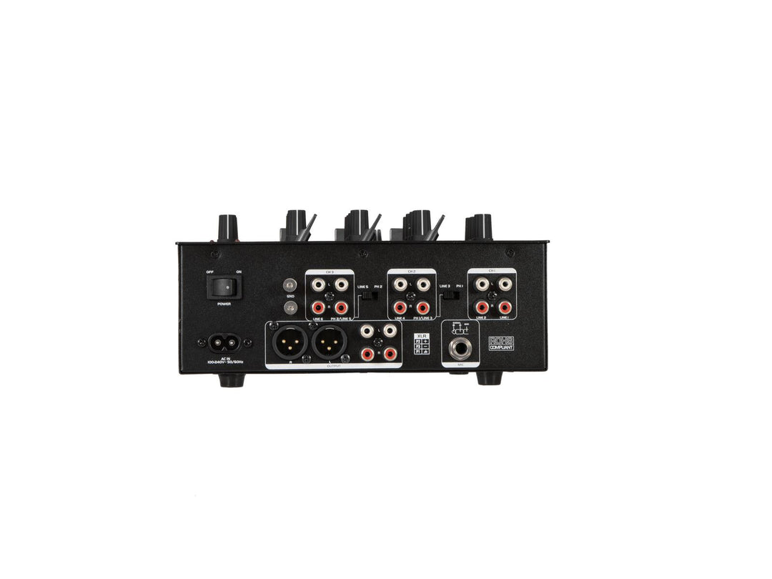 OMNITRONIC PM-322P mezclador DJ de 3 canales con Bluetooth & reproductor USB