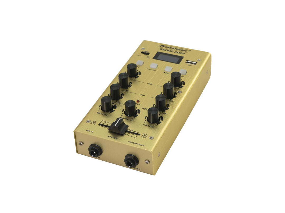 OMNITRONIC GNOME-202P Mini mezclador dorado