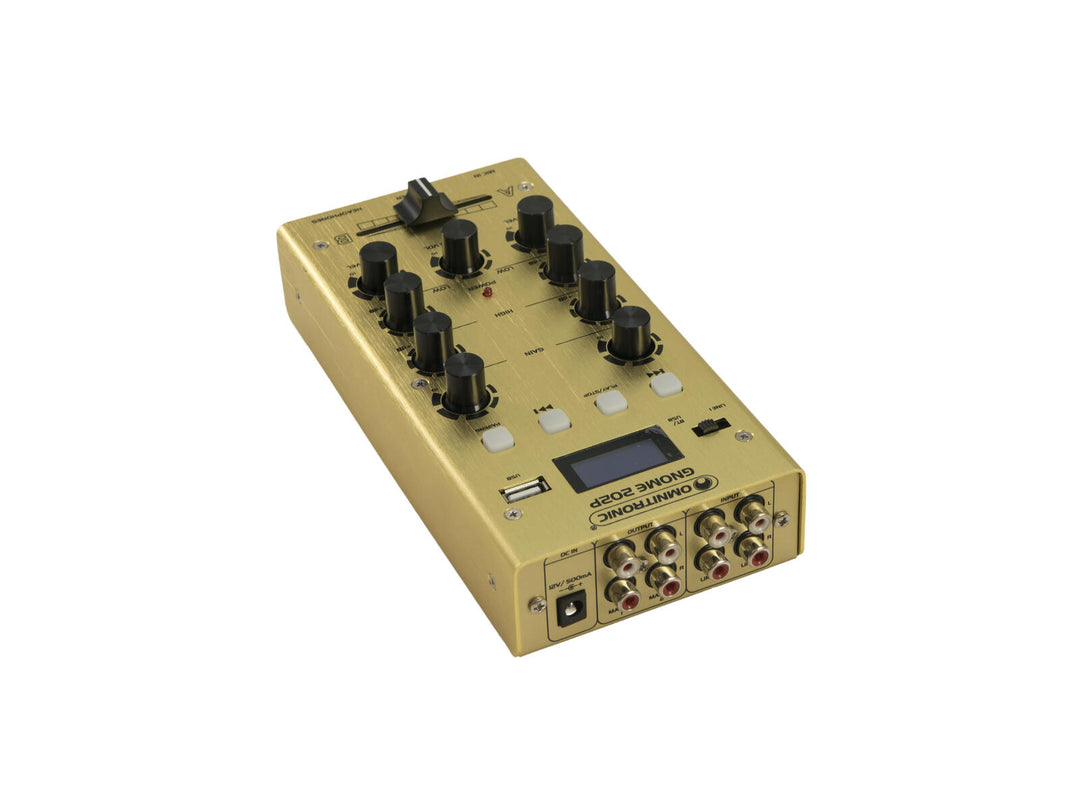 OMNITRONIC GNOME-202P Mini mezclador dorado