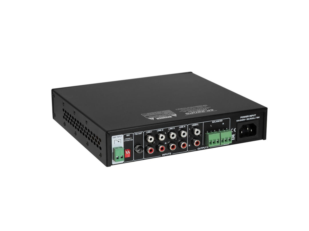 OMNITRONIC EP-220PS Preamplificador con reproductor MP3, Bluetooth y radio FM 9.5"