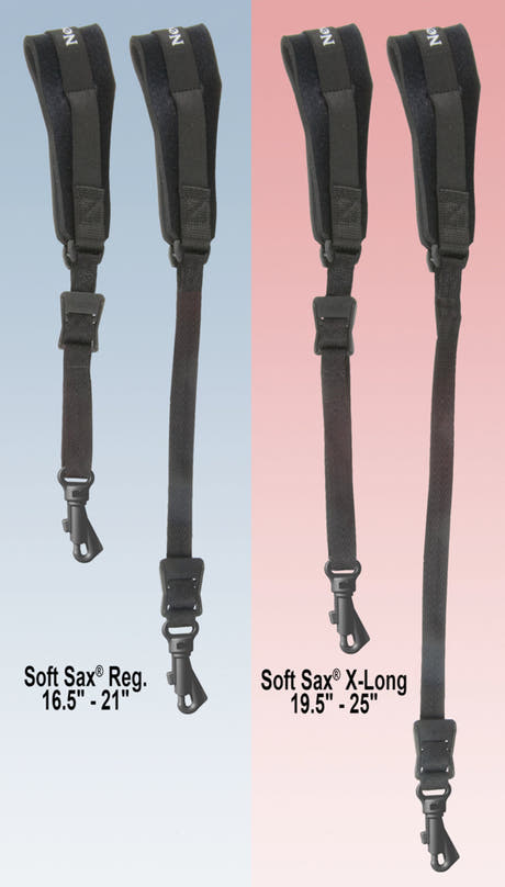 Neotech Soft Sax correa para saxofón XL, negra, ganchos de plástico
