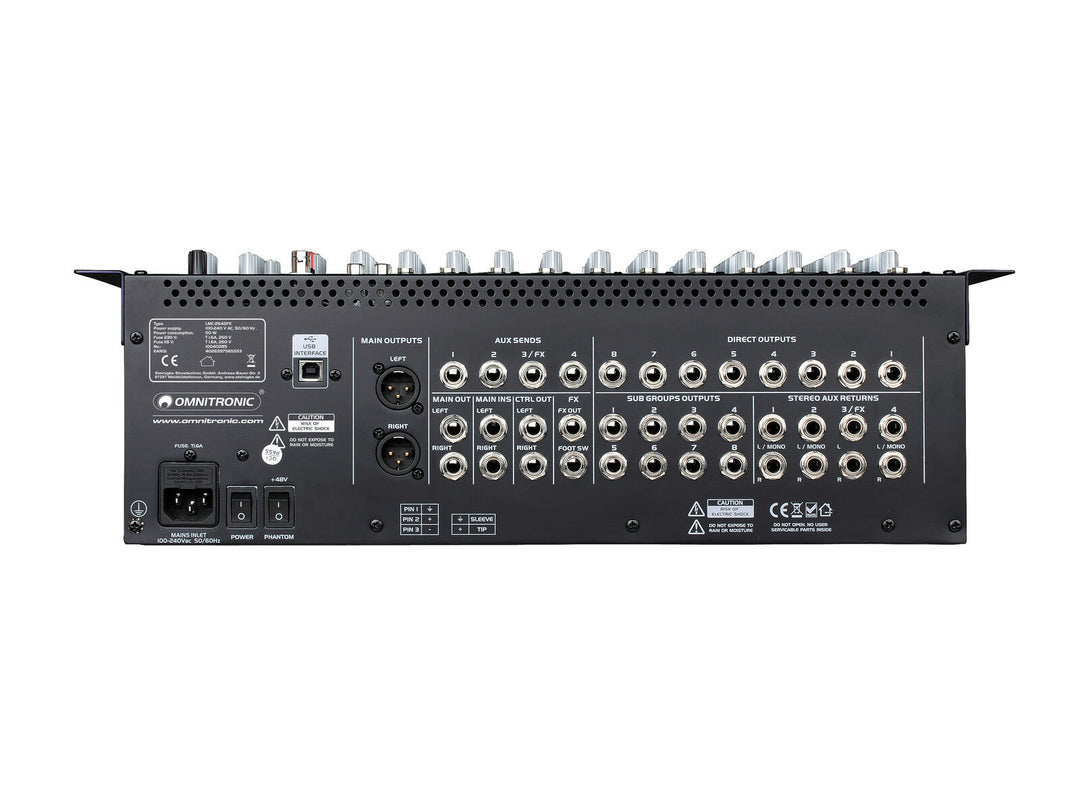OMNITRONIC LMC-2642FX Consola de mezclas USB
