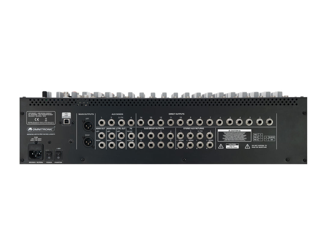 OMNITRONIC LMC-3242FX consola de mezclas USB