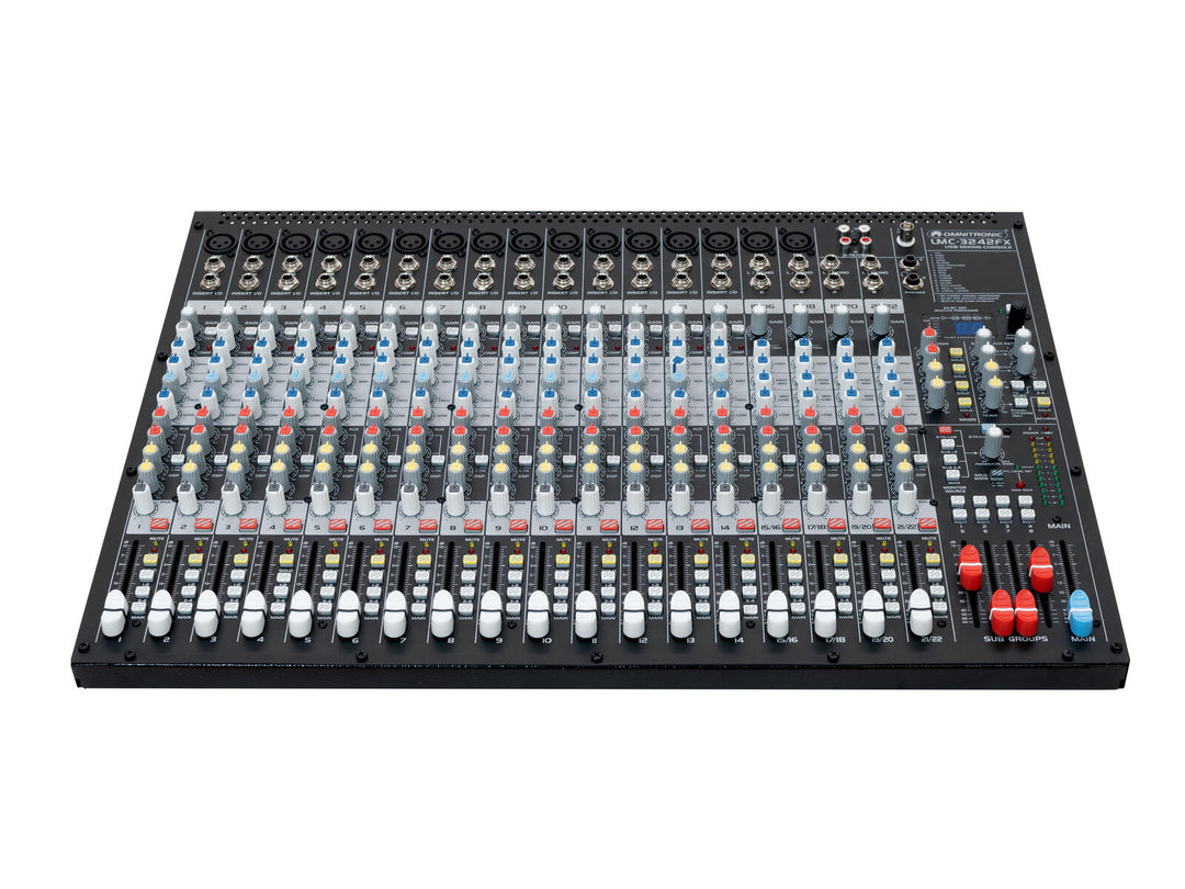 OMNITRONIC LMC-3242FX consola de mezclas USB
