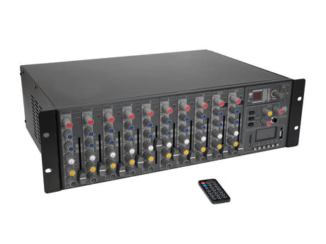Mezclador de potencia para rack USB OMNITRONIC RM-1422FXA