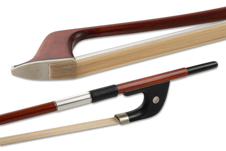 GEWA arco para contrabajo 1/4, vara angular de ipé, modelo alemán