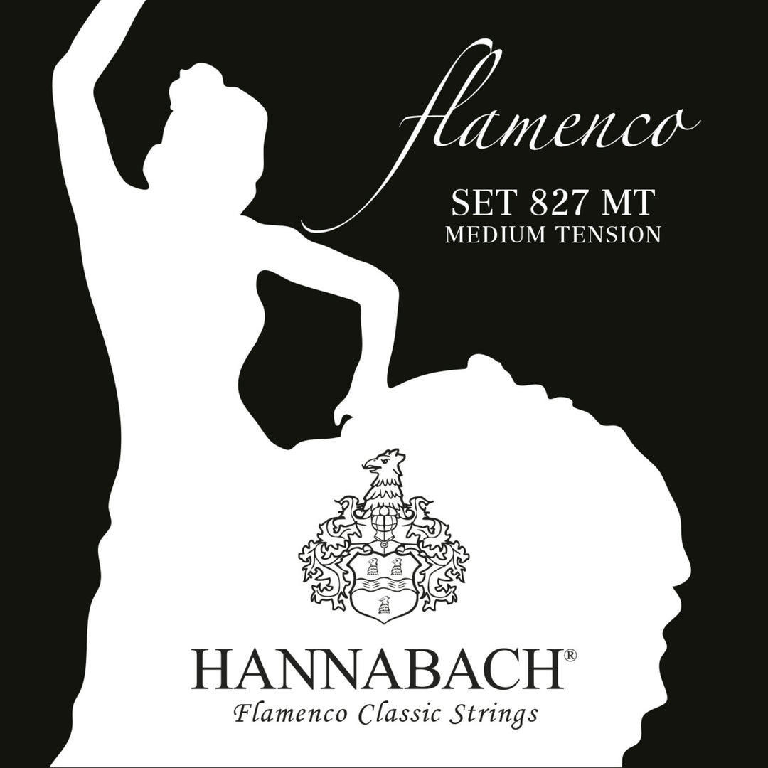 Cuerdas Hannabach para guitarra clásica Serie 827 Medium Tension Flamenco - Juego medium (827MT)