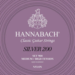 Cuerdas Hannabach para guitarra clásica Series 900 Medium/High Tension Silver 200 - Juego medium high (900MHT)