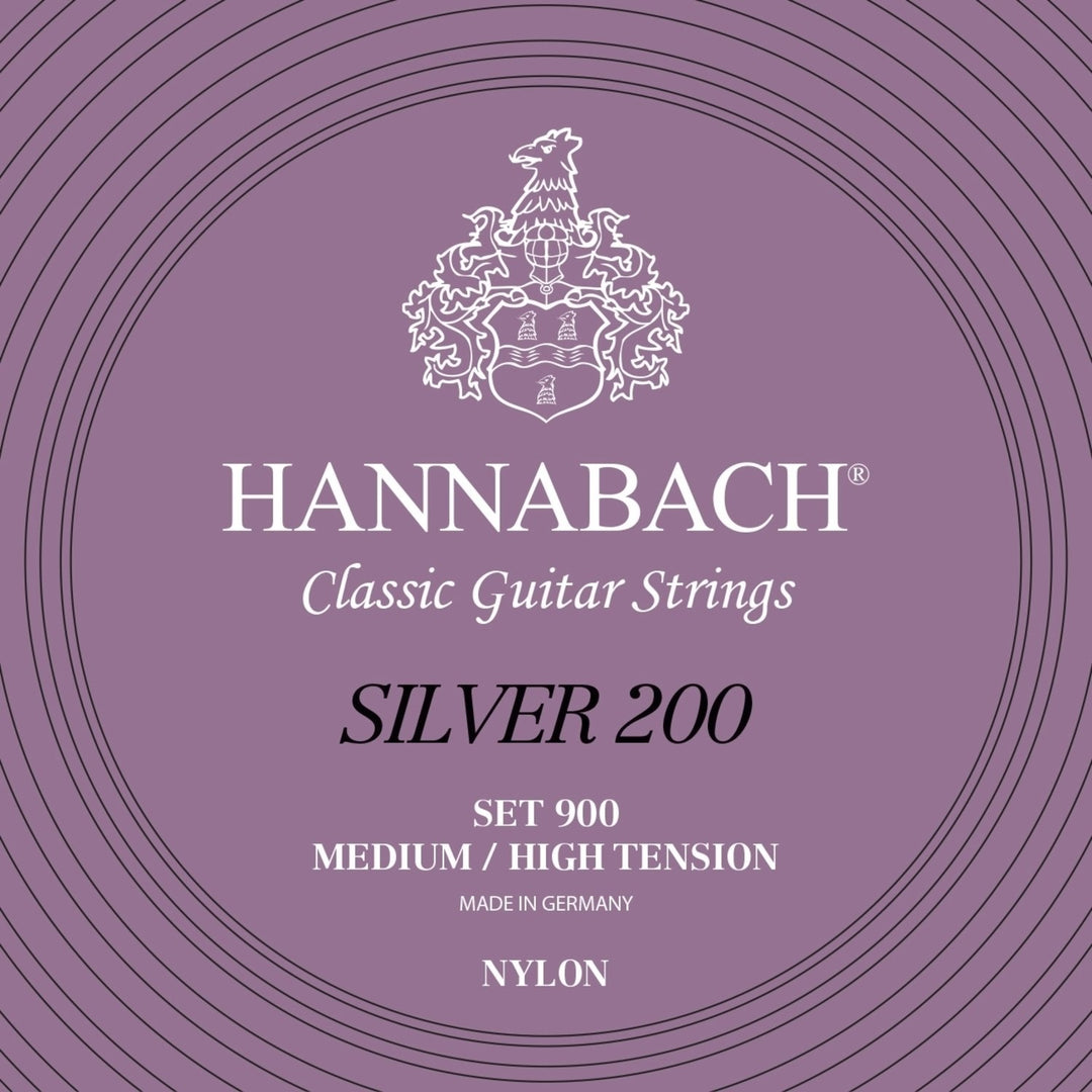 Cuerdas Hannabach para guitarra clásica Series 900 Medium/High Tension Silver 200 - Juego medium high (900MHT)