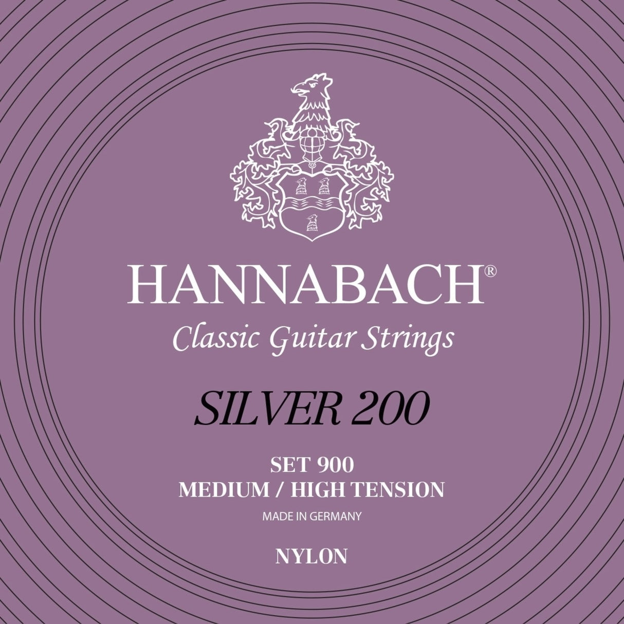 Hannabach Strings for classic guitar Series 900 Medium/High Tension Silver 200 - Set medium high (900MHT)