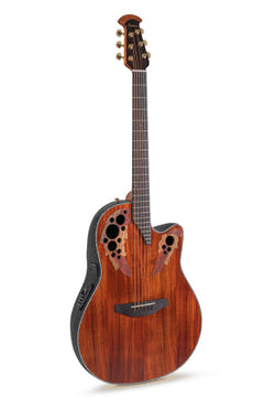 Ovation Guitarras E-Acoustic Celebrity Elite Plus Mid Cutaway - Koa figurada (CE44P-FKOA-G)