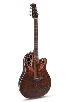 Ovation E-Acoustic Guitarras Celebrity Elite Plus Super Shallow - Dark Tiger Eye (CE48P-TGE-G)