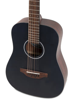 Applause Wood Classics AAT96-4S Travel guitarra de viaje, tapa negra mate