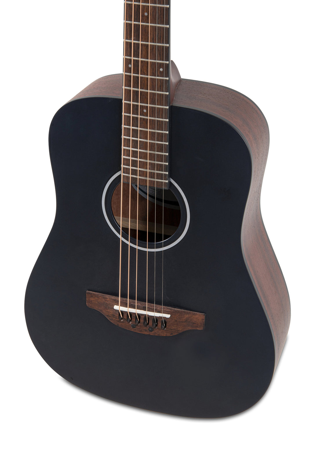 Applause Wood Classics AAT96-4S Travel guitarra de viaje, tapa negra mate