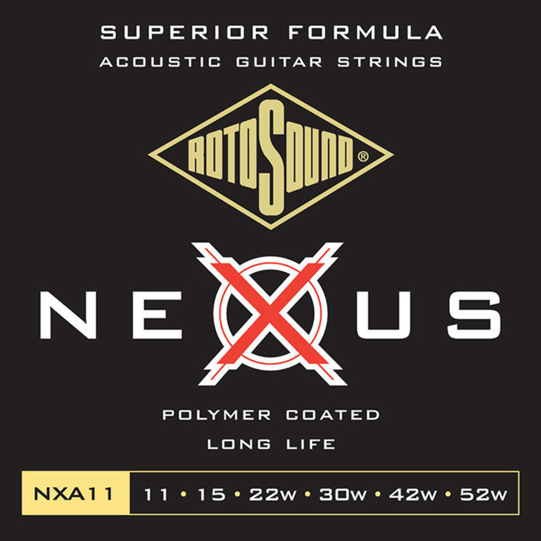 Rotosound cuerdas para Guitarras acústica Nexus recubiertas - Set Light 11-52 (NXA11)