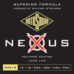 Cuerdas Rotosound para Guitarras acústica Nexus Coated - Juego Medium Light 12-54 (NXA12)
