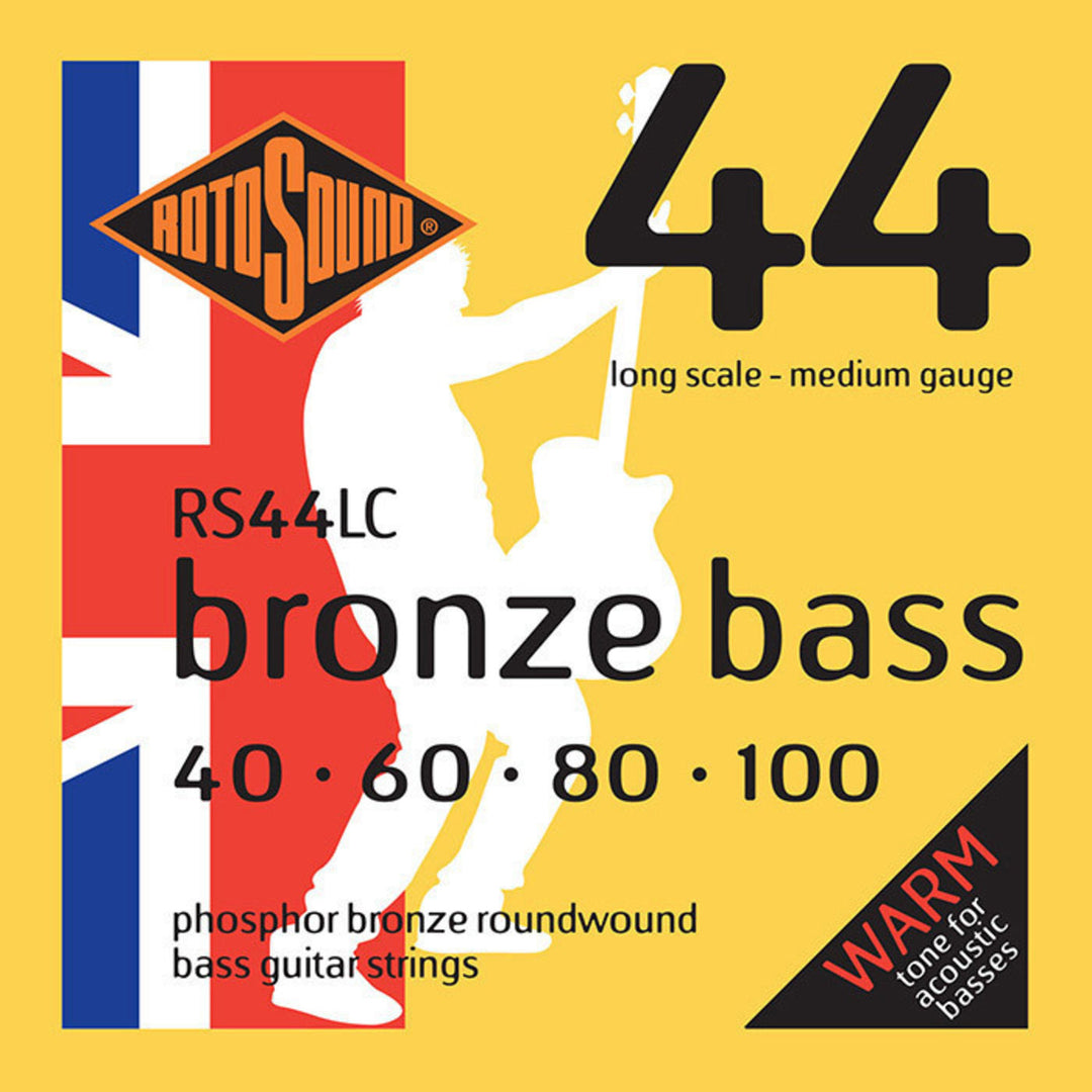 Cuerdas Rotosound para bajo acústico Bronze Bass 44 - Juego de 4 cuerdas Medium 40-100 (RS44LC)