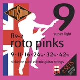 Cuerdas para guitarra eléctrica Rotosound Roto Pinks R9-2 Double Decker 9-42