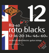 Cuerdas para guitarra eléctrica Rotosound Roto Blacks R12-60 12-60