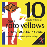 Rotosound Roto Yellows R10-7 cuerdas para guitarra eléctrica de 7 cuerdas 10-56