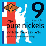 Cuerdas para guitarras eléctricas Rotosound Pure Nickels PN9 9-42