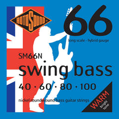 Cuerdas para bajo eléctrico Rotosound Swing Bass 66 - Set de 4 cuerdas Nickel Hybrid 40-100 (SM66N)