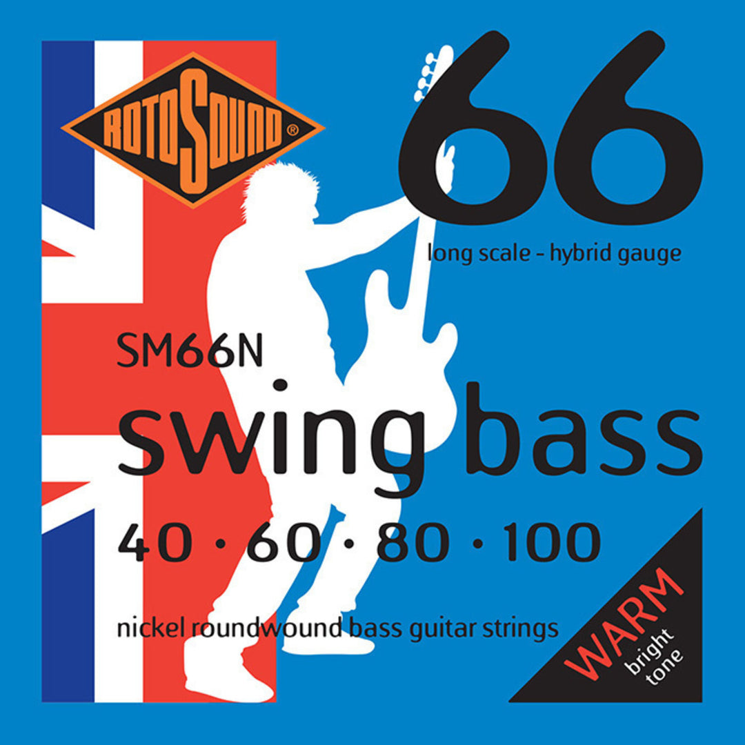 Cuerdas para bajo eléctrico Rotosound Swing Bass 66 - Set de 4 cuerdas Nickel Hybrid 40-100 (SM66N)