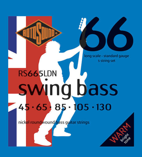 Juego Rotosound Swing Bass 66 RS665LDN para bajo eléctrico, 5 strings 45-130