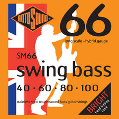 Cuerdas para bajo eléctrico Rotosound Swing Bass 66 - Set de 4 cuerdas Hybrid 40-100 (SM66)