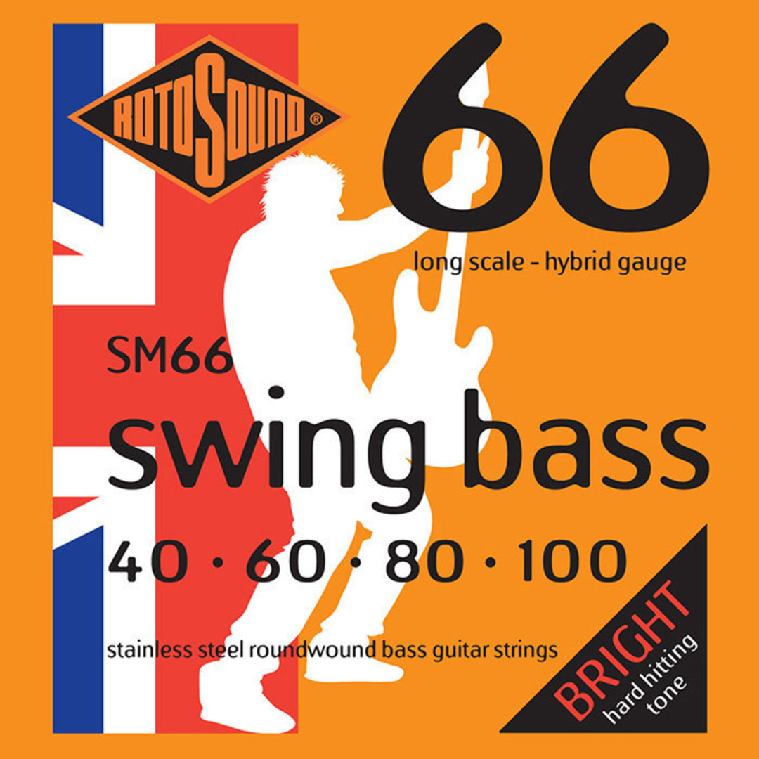 Cuerdas para bajo eléctrico Rotosound Swing Bass 66 - Set de 4 cuerdas Hybrid 40-100 (SM66)