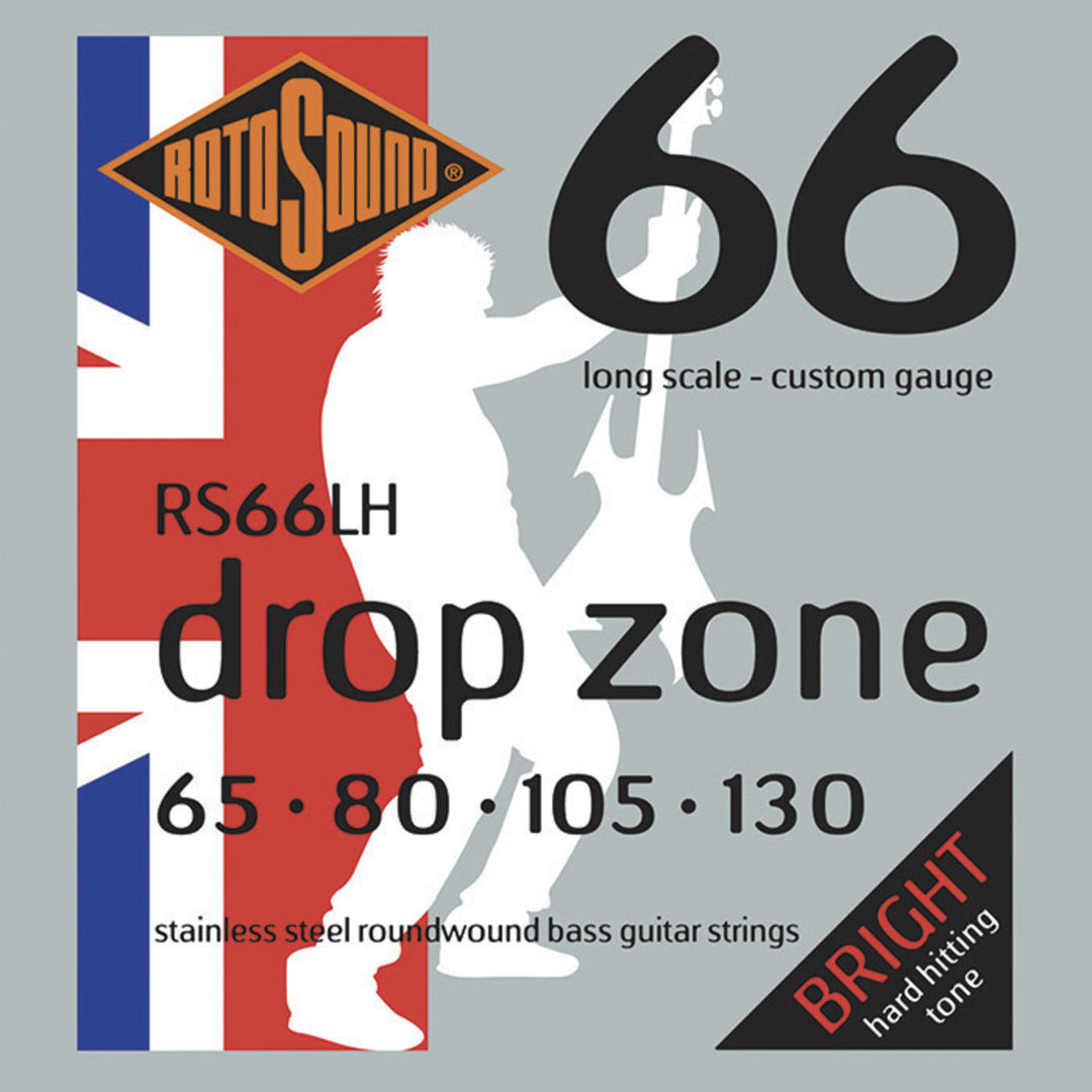 Rotosound E-Bass Strings Swing Bass 66 - set de 4 cuerdas DROP ZONE Custom 65-130 (RS66LH)